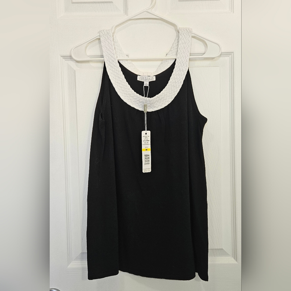 NWT Black and White Sleeveless Top